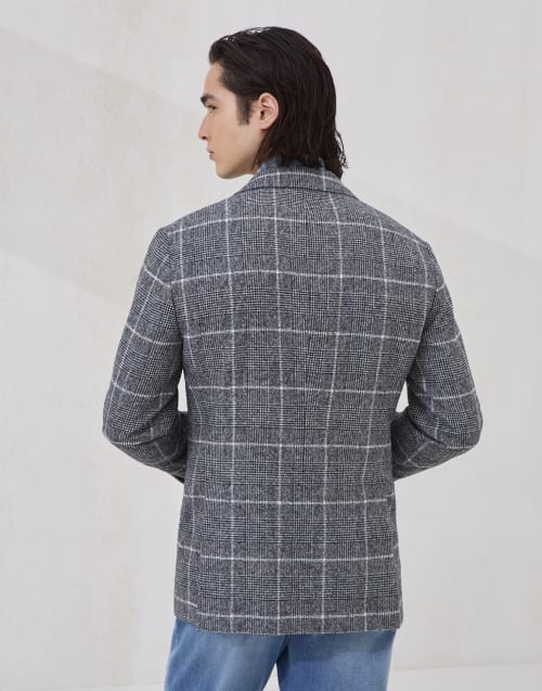 Prince of Wales Cavallo blazer Anthracite Man - Brunello Cucinelli