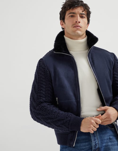 高领针织衫 巴拿马色 男款 - Brunello Cucinelli