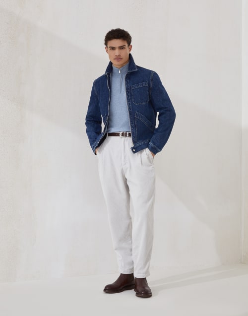 羊绒衫 牛仔蓝 男款 - Brunello Cucinelli