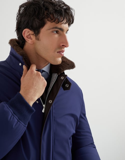 Daunenjacke aus Nylon Indigo Herren - Brunello Cucinelli