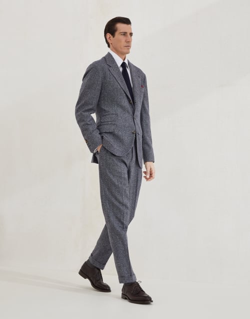 Deconstructed Cavallo blazer Navy Blue Man - Brunello Cucinelli