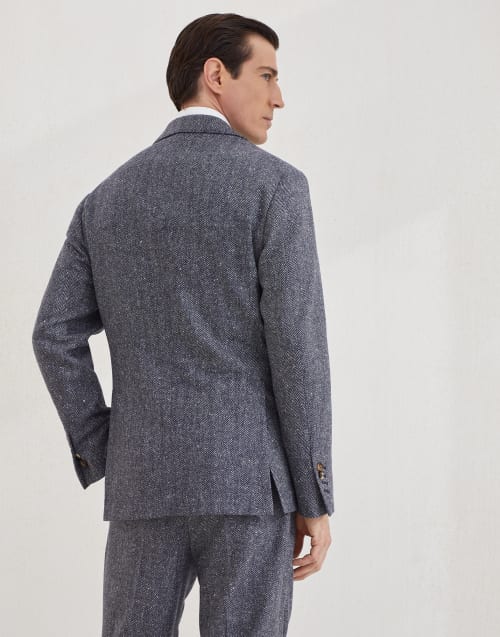 Deconstructed Cavallo blazer Navy Blue Man - Brunello Cucinelli
