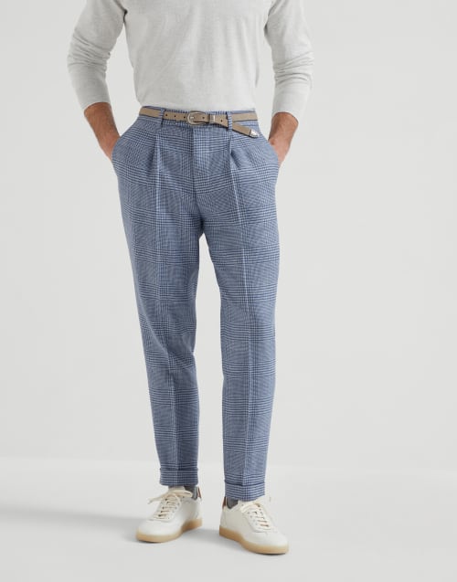 Prince of Wales trousers Denim Man - Brunello Cucinelli