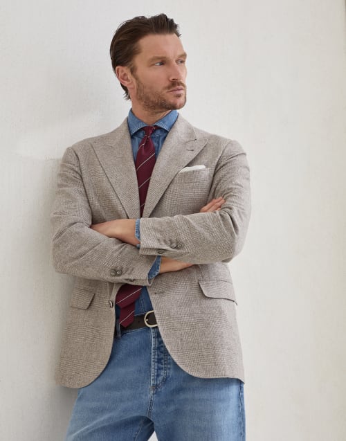 Camisa de denim ligero Denim Medio Hombre - Brunello Cucinelli