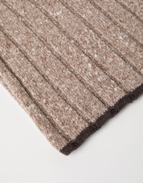 Strickschal aus Kaschmir Haselnuss Herren - Brunello Cucinelli