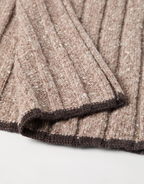 Strickschal aus Kaschmir Haselnuss Herren - Brunello Cucinelli