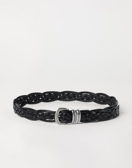 Cinturón con hebilla labrada Negro Hombre - Brunello Cucinelli