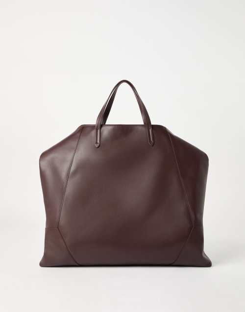 Borsa Shopper BC Duo grande Burgundy Donna - Brunello Cucinelli