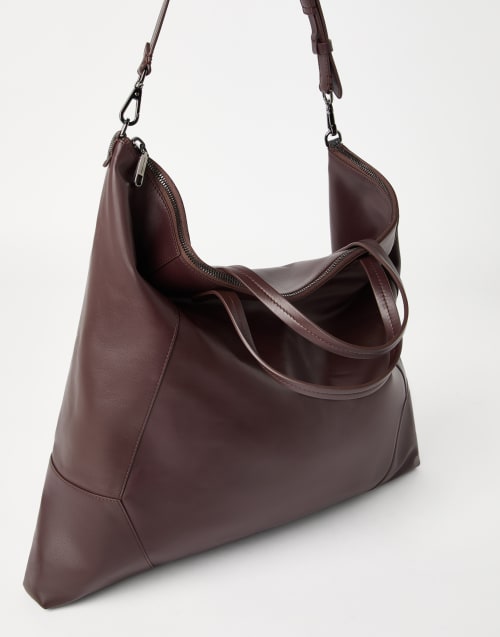 Borsa Shopper BC Duo grande Burgundy Donna - Brunello Cucinelli