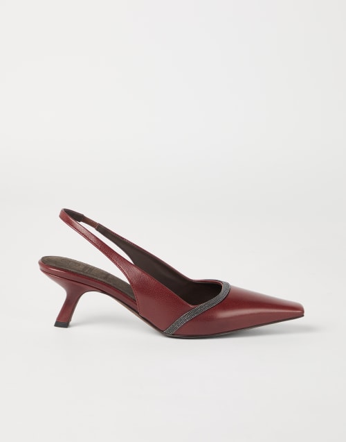 Slingback city heels Amaranth Woman - Brunello Cucinelli
