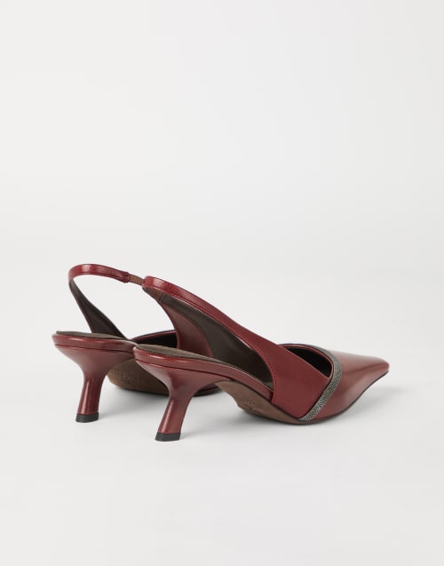 Slingback city heels Amaranth Woman - Brunello Cucinelli