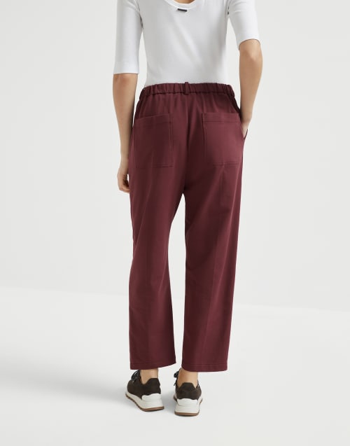 Cropped trousers Amaranth Woman - Brunello Cucinelli