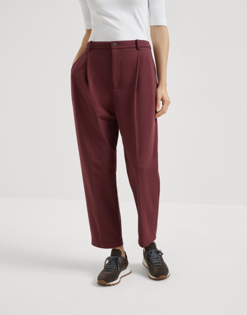 Cropped trousers Amaranth Woman - Brunello Cucinelli