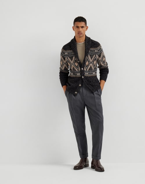 T-shirt with faux-layering Sage Man - Brunello Cucinelli