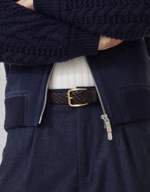 Calfskin belt Brown Man - Brunello Cucinelli