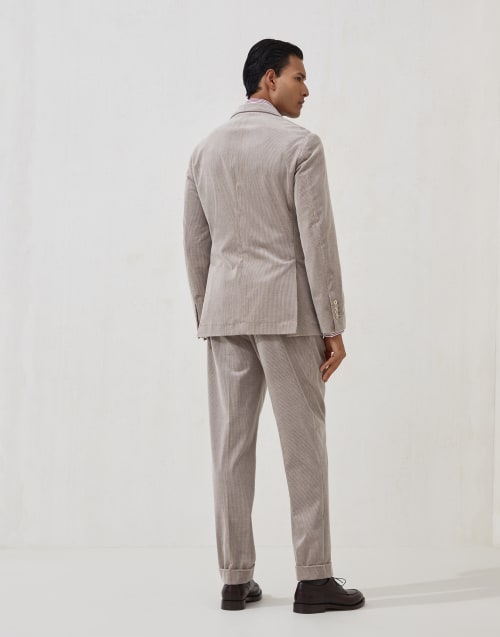 灯芯绒西装套装 深青棕色 男款 - Brunello Cucinelli