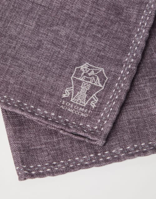 Silk pocket square Blueberry Man - Brunello Cucinelli