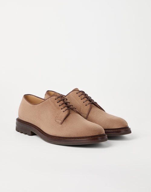 Suede derby Hazelnut Man - Brunello Cucinelli