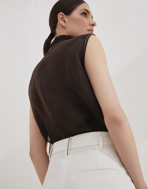 Pantalón Slouchy Panamá Mujer - Brunello Cucinelli