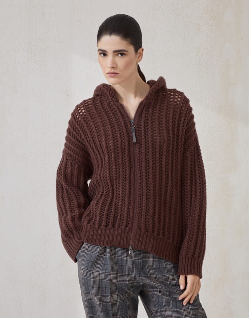 BRUNELLO CUCINELLI レディース ブルゾン Bomber jacket with monili for Woman in Butter | Brunello