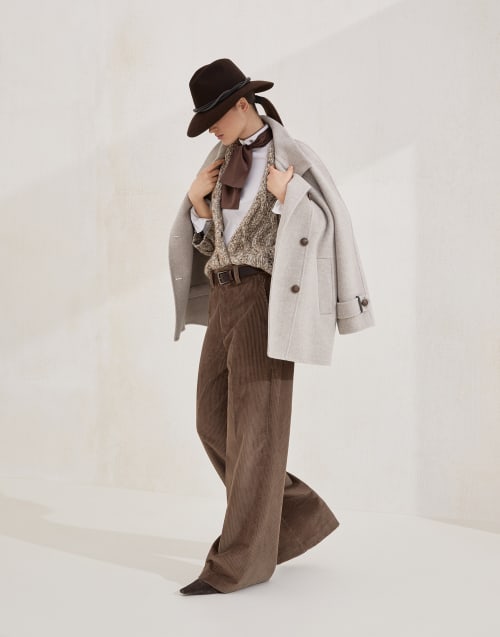 Caban finition main Beige Froid Femme - Brunello Cucinelli