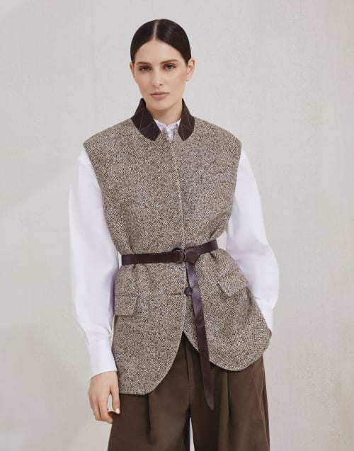 Flecked chevron vest Rope Woman - Brunello Cucinelli