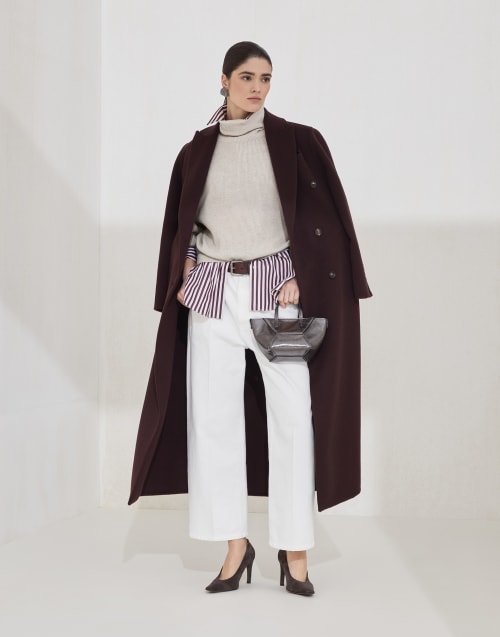 Wool, cashmere and silk sweater Cool Beige Woman - Brunello Cucinelli