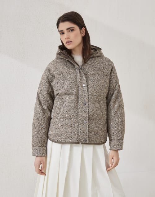 Flecked chevron down jacket Rope Woman - Brunello Cucinelli