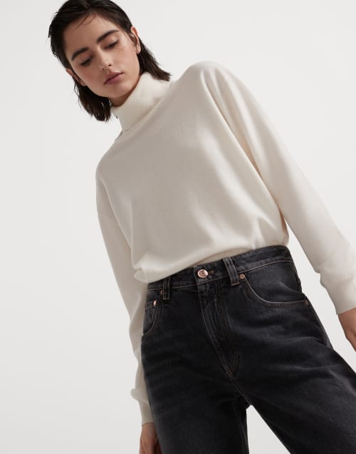 Turtleneck sweater White Woman - Brunello Cucinelli