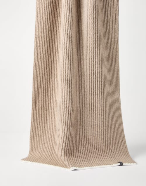 スカーフ Brunello Cucinelli Scarf Brunello Cucinelli Fringed Striped Edge Silk Scarf | Scarves