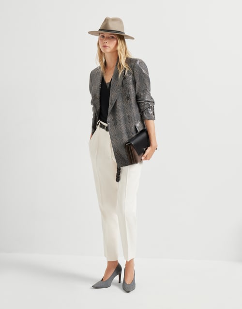 リブジャージー Tシャツ ブラック レディース - Brunello Cucinelli