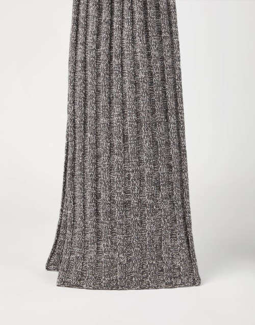 Cashmere knit scarf Coffee Man - Brunello Cucinelli