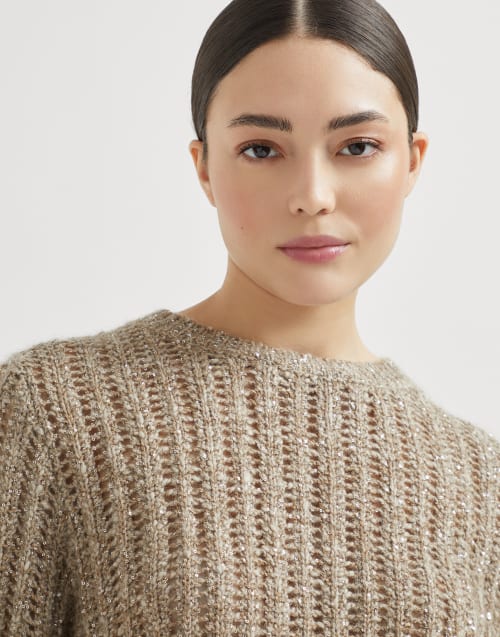 Dazzling Rib-Pullover Kamel Damen - Brunello Cucinelli