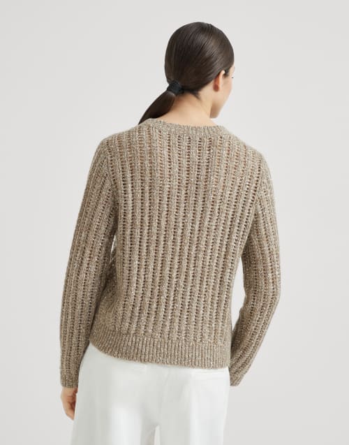 Dazzling Rib-Pullover Kamel Damen - Brunello Cucinelli