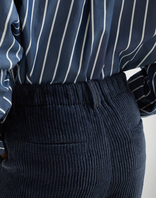 Pantalone Sartorial Track Blu Navy Donna - Brunello Cucinelli