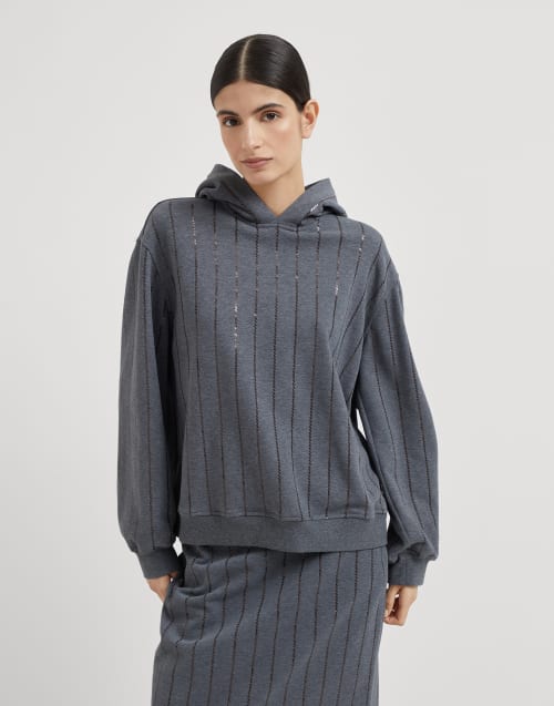 Dazzling Embroidery Top Lead Woman - Brunello Cucinelli