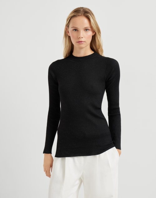 BRUNELLO CUCINELLI【F】シアートップス 長袖 透け感 春夏 BRUNELLO CUCINELLI【F】シアートップス 長袖 透け感 春夏