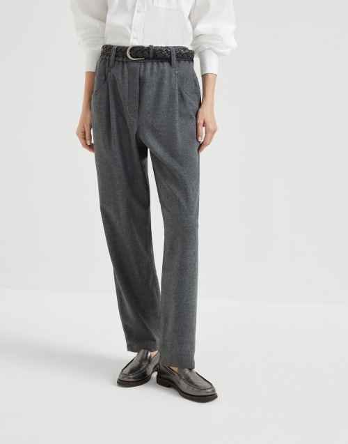 ブルネロクチネリパンツウール100レディース Brunello Cucinelli/ブルネロ クチネリ｜ヴァージン ウール パンツ