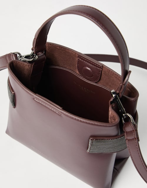 Small Top-Handle Essence bag Burgundy Woman - Brunello Cucinelli