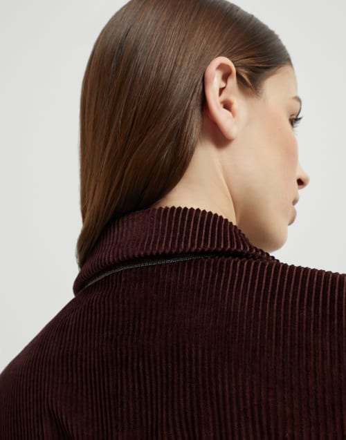 Corduroy blazer Burgundy Woman - Brunello Cucinelli