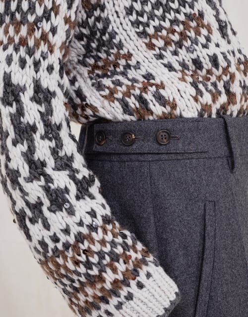 Straight Loose trousers Lead Woman - Brunello Cucinelli