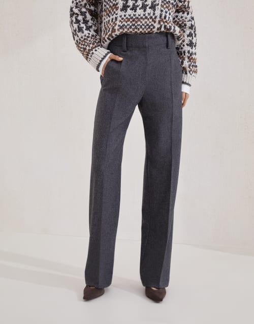 Straight Loose trousers Lead Woman - Brunello Cucinelli