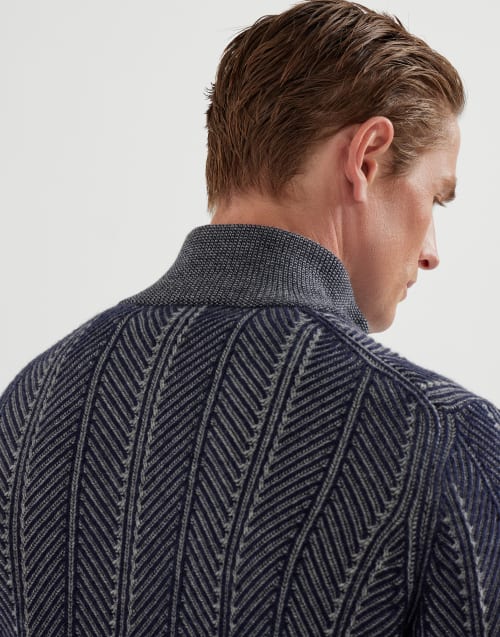 Vanisé sweater Navy Blue Man - Brunello Cucinelli