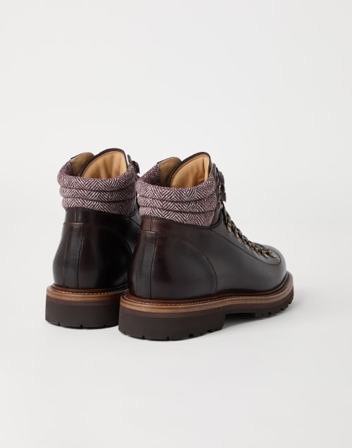 Calfskin boots Chestnut Man - Brunello Cucinelli
