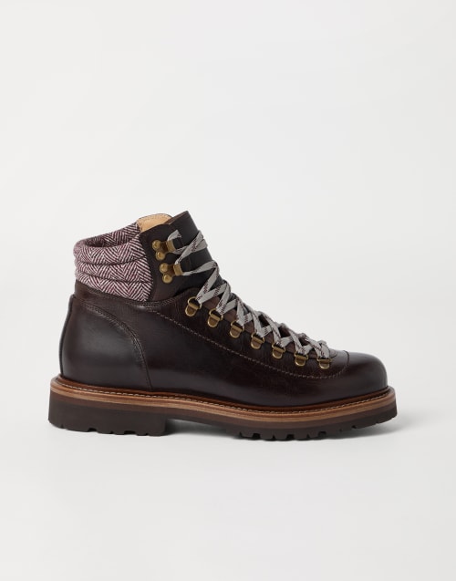 Calfskin boots Chestnut Man - Brunello Cucinelli