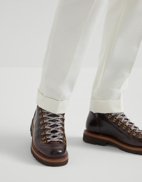 Calfskin boots Chestnut Man - Brunello Cucinelli