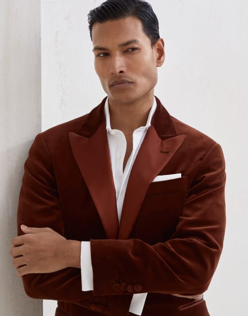 Tuxedo jacket Brown Man - Brunello Cucinelli