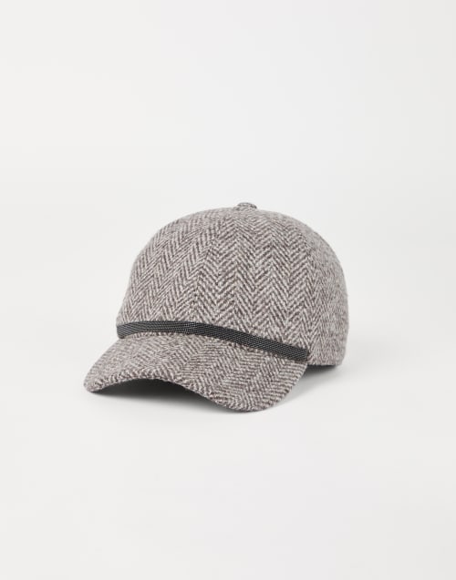 O40★美品★23SS★極上モニーレ＆ラメ糸 キャップ ブルネロクチネリ レディース帽子 | Brunello Cucinelli