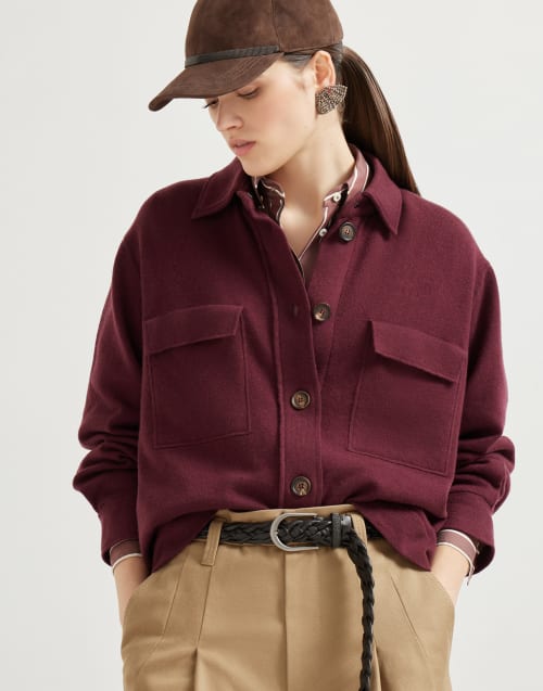 Knit shirt Amaranth Woman - Brunello Cucinelli