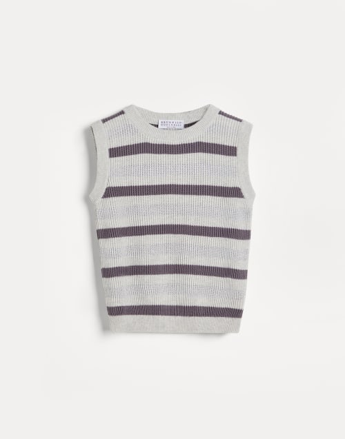 BRUNELLO CUCINELLI ノースリーブタンクトップ グレー　キッズ Kid's clothing and accessories | Brunello Cucinelli